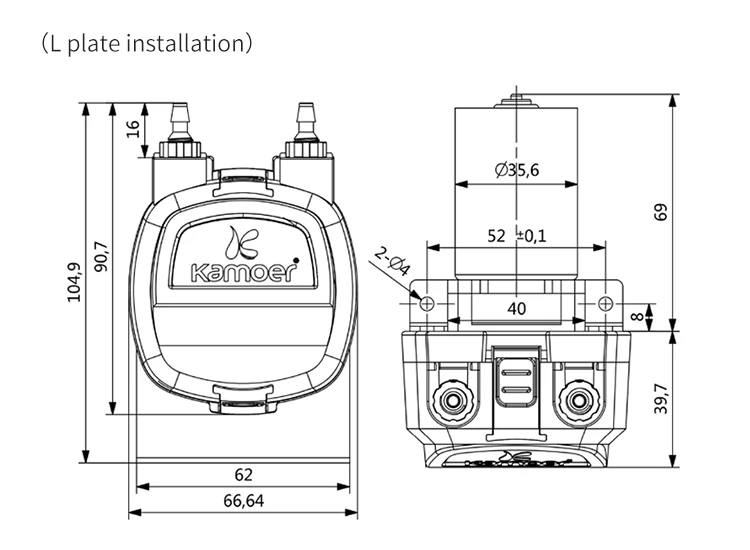 Kamoer KHM 12 V/24 V Перистальтический водяной насос с кремнием/трубка norprene поддержка для самовсасывания