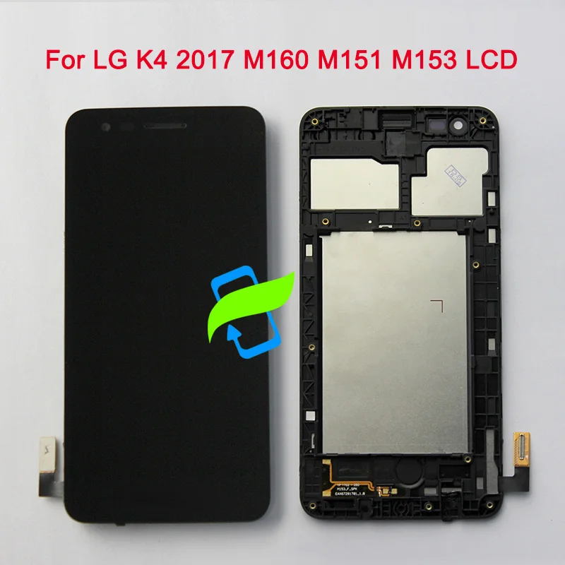 

5"Original Display For LG K4 2017 M160 LCD Touch Screen Digitizer Assembly with Frame For LG K4 2017 M151 M153 M160 LCD Display