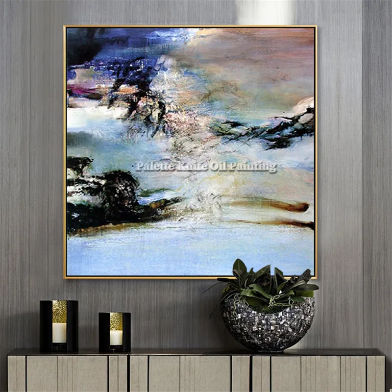 Nordic painting on canvas wall art pictures for living room home decor abstract hand painted quadros art cuadros decoracion003
