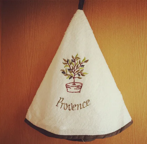 

Hanging Wipe Soft Plush Round Bathing Kitchen Hand Towel 5 items assorted