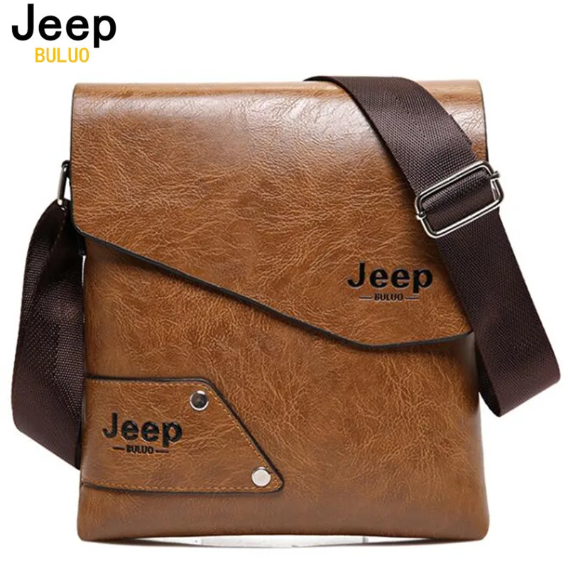 Buy JEEP Leather Bag Men Messenger Bags Men's