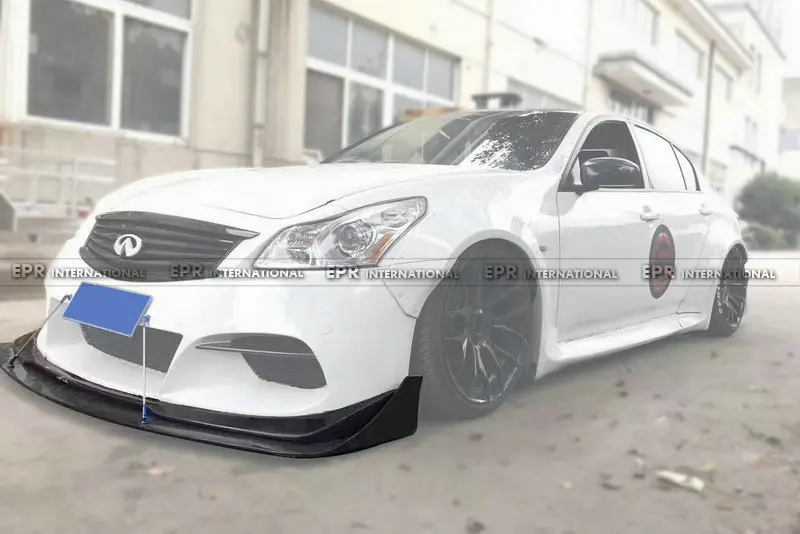 FRP передняя губа для Infiniti G37 TP стиль стекловолокна широкий корпус передняя губа 2 шт. Комплект кузова отделка тюнинг для Infiniti G37 гоночная часть