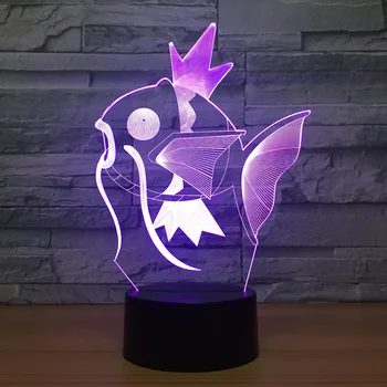 

Fish 3D Night Light 7 Color Change Animal Remote Touch 3d Led Table Desk Lamp Cartoon Figure Children's Bedside Lampen Lamp