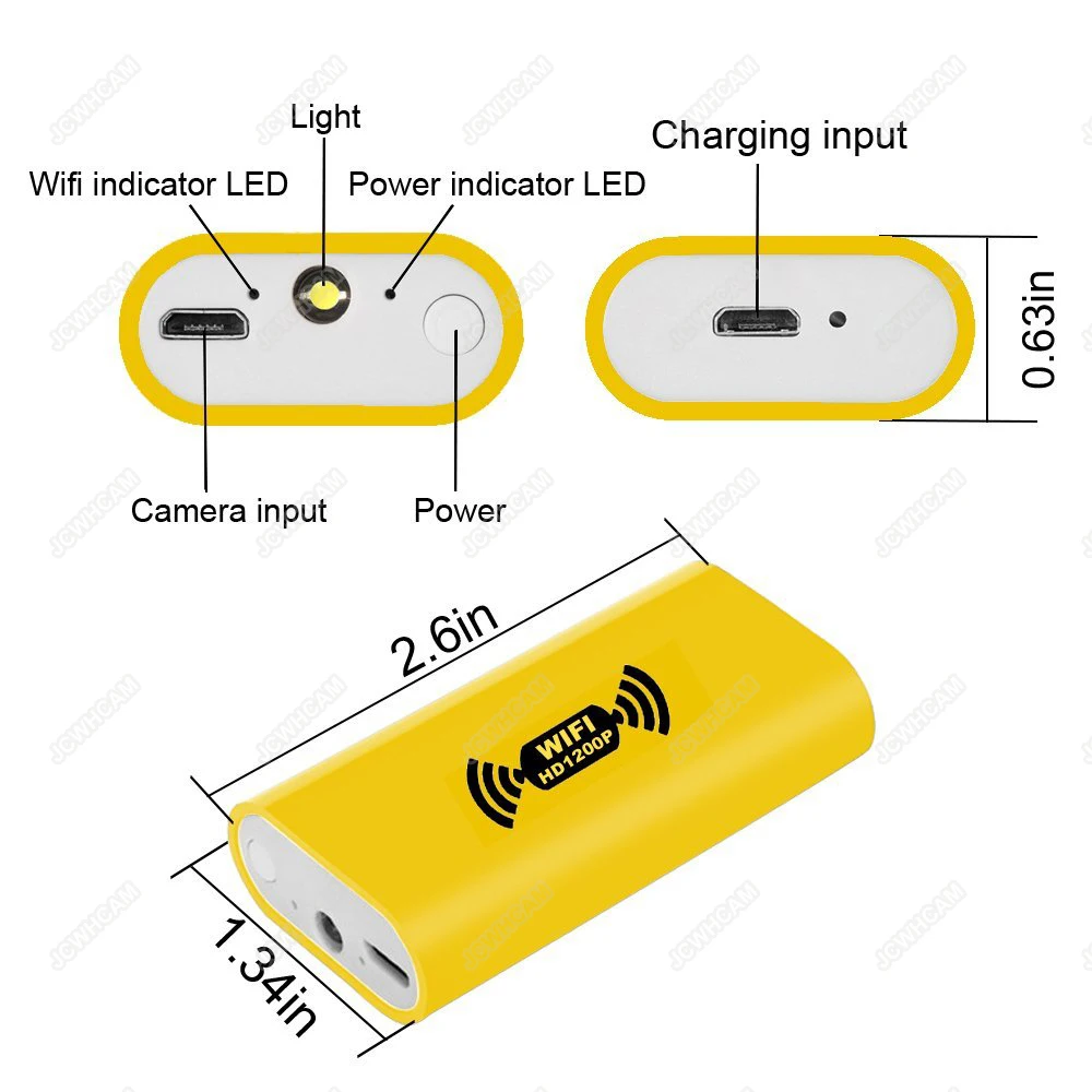 8 мм 1200 P HD WI FI эндоскоп Камера жесткий кабель 1/2/3 5/5/10 M IP68 Водонепроницаемый с