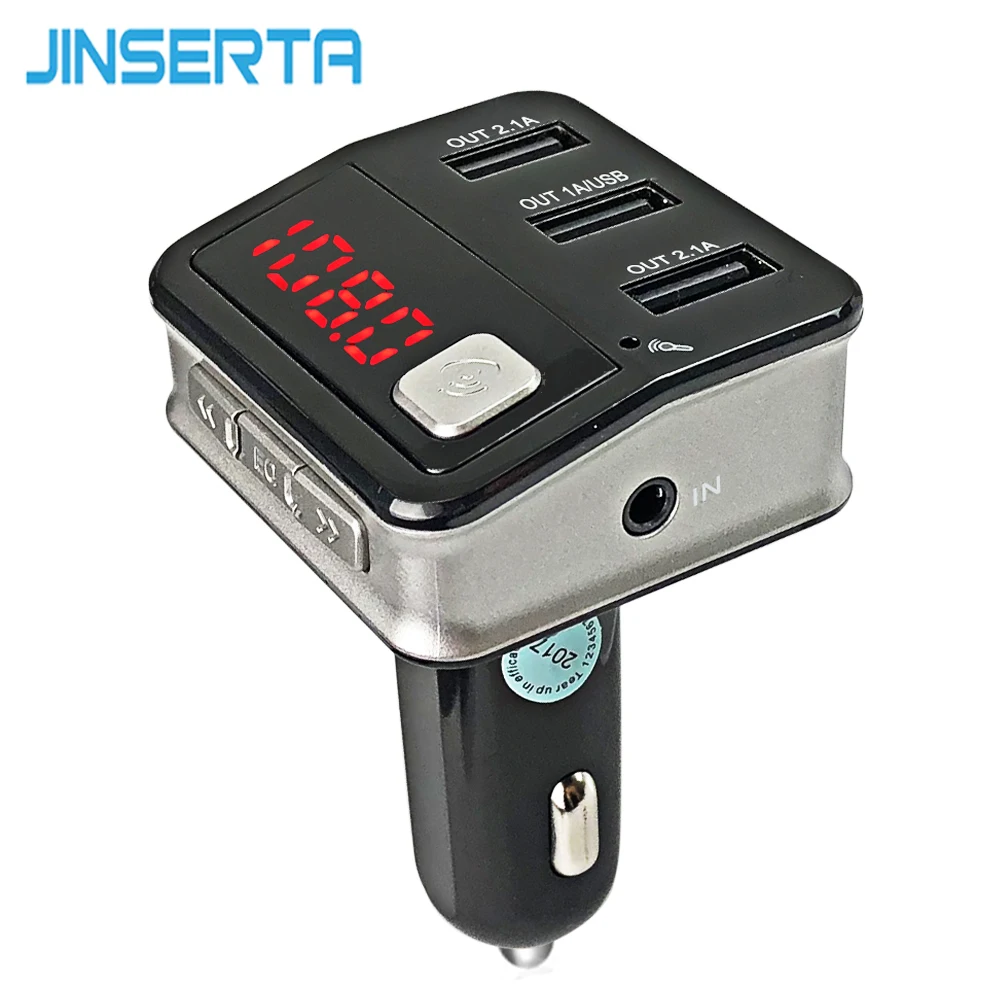 JINSERTA 3 5 мм AUX аудио Автомобильный MP3-плеер громкой связи Bluetooth fm-передатчик