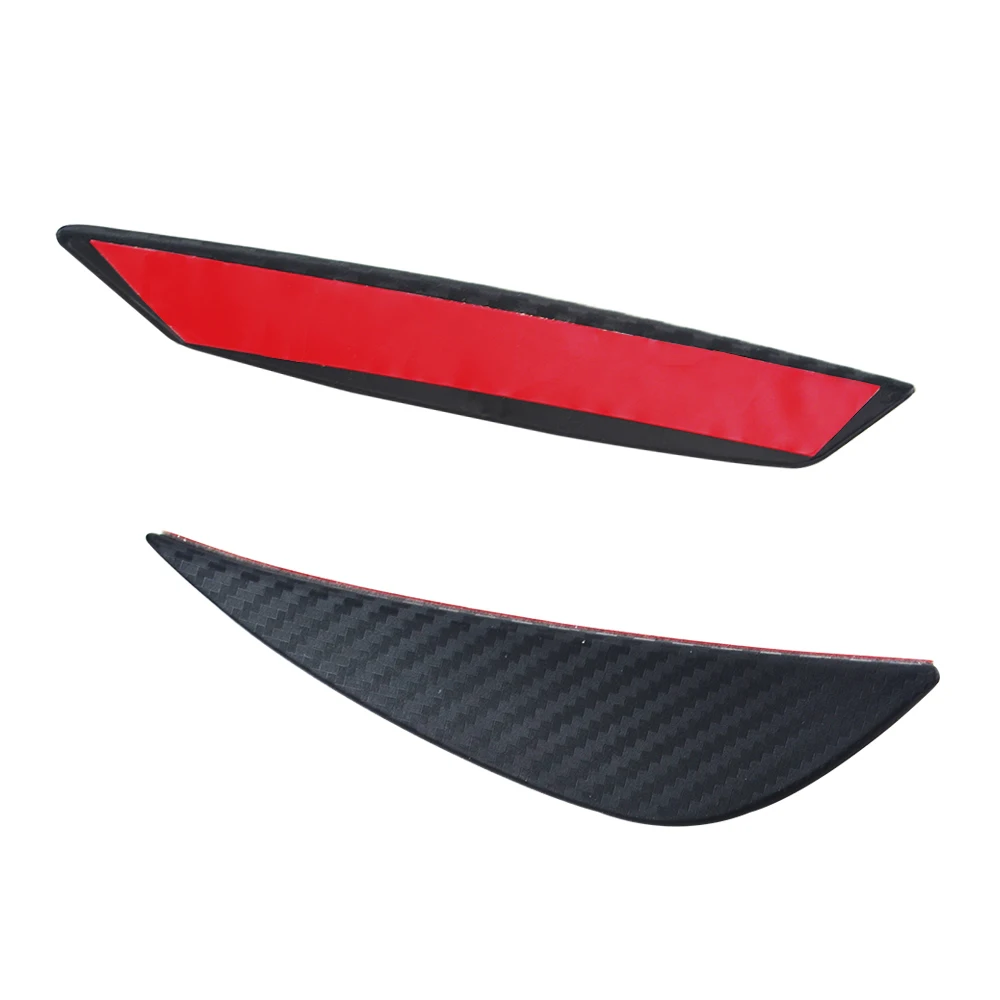 4pcs Carbon fiber Color Fit Front Bumper Lip Splitter Fins Body Spoiler Canards Valence Chin WLR-SFB01-4