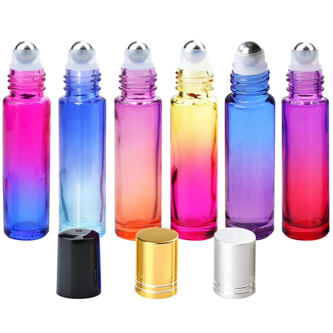 

Portable ball bottle 10ml gradient color ball bottle color essential oil bottle empty perfume bottle travel gradient ball bottle