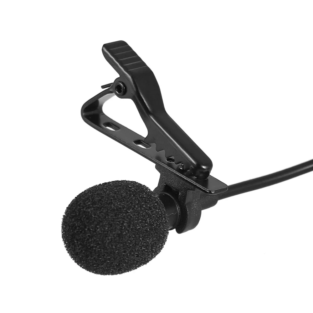 Andoer EY-510A Mini Portable Clip-on Lapel Lavalier Condenser Mic Wired Microphone for DSLR Camera iPhone iPad Android