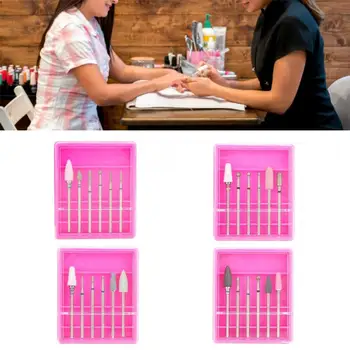 

6pcs Stainless Steel Nail Drill Bits Polishing Manicure Pedicure Machine Accessory a