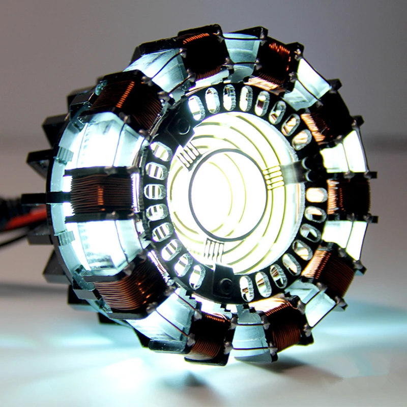 Avengers 1:1 Scale Iron Man Arc Reactor Core Tony Stark Heart Model With Led Light  Figure Gift DIY Need To Assemble MK1 Reactor