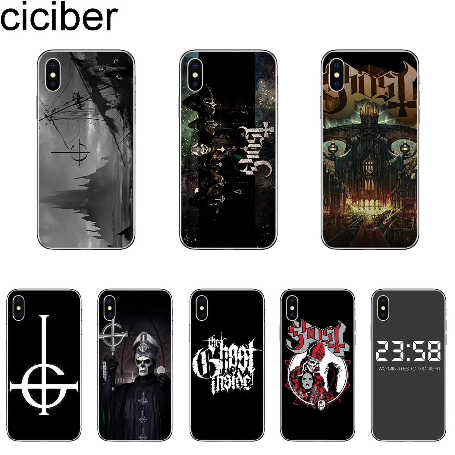 Ciciber для iphone 11 Pro Max чехол телефона iPhone X XR XS MAX 7 8 6 6s Plus 5S SE Мягкий силиконовый Ghost band |