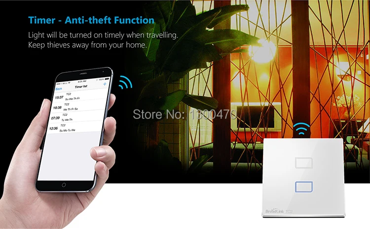 BroadLink ЕС TC2 E-Touch RF 433 МГц настенный включение/выключение света переключатель 123 банды Wi-Fi управление телефон один живой провод подключение умный дом