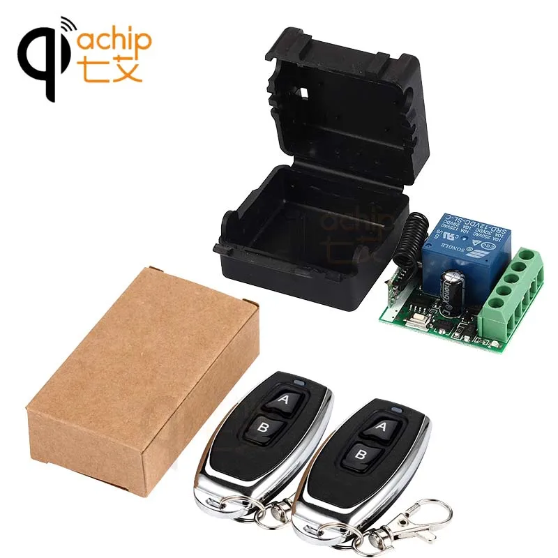 

Qiachip 433Mhz Universal Wireless Remote Control Switch DC 12V 1CH relay Receiver Module RF Transmitter 433 Mhz Remote Controls