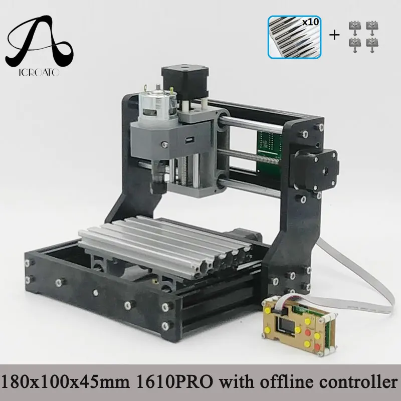 

CNC 1610 PRO GRBL Diy Mini CNC Machine with Offline Control Board,3 Axis Pcb Milling Machine ,Wood Router Working Area 16*10cm