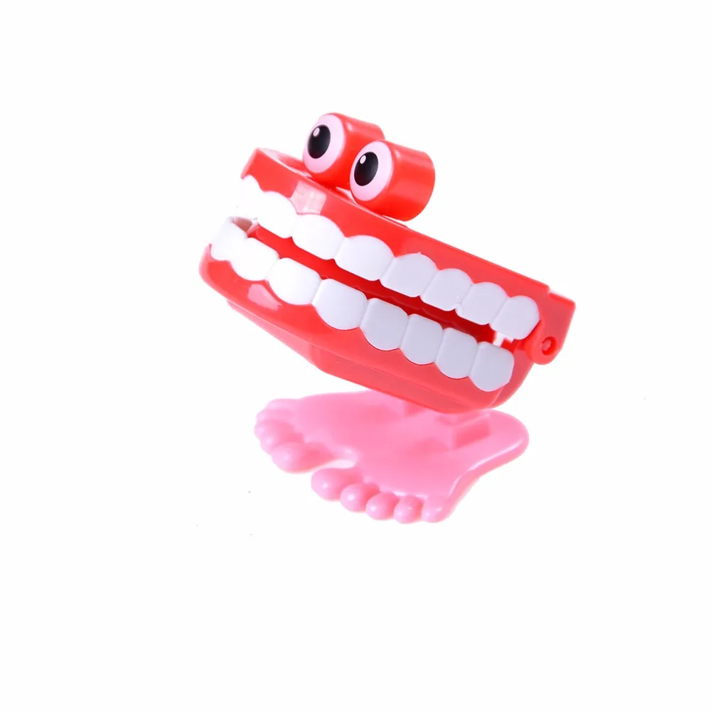 1pcs Gift Cute Spring Dental Tooth Wind up Toy Dentist Walking Babbling