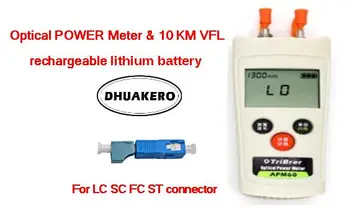 

free shipping AB24S all in one mini FTTH Fiber Optical Power Meter 10km Visual fault locator rechargeable lithium battery