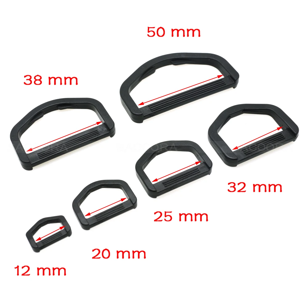 Plastic Dring Buckles For Hooks Backpack Straps bing Ring 12mm50mm