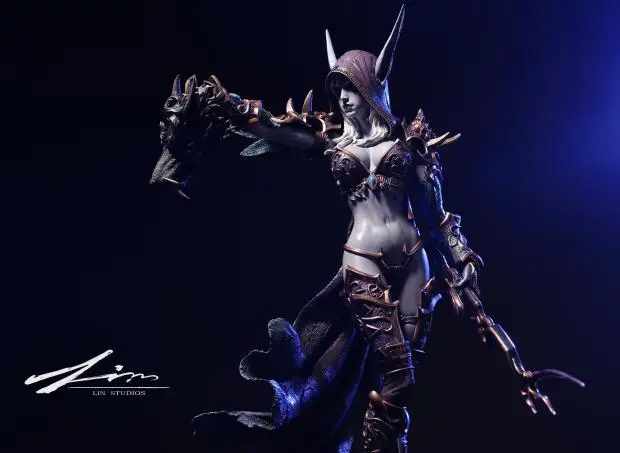 Модель вентиляторов wow Sylvanas Windrunner 66 см высота gk смолы статуя содержит светильник глазная фигура для коллекции