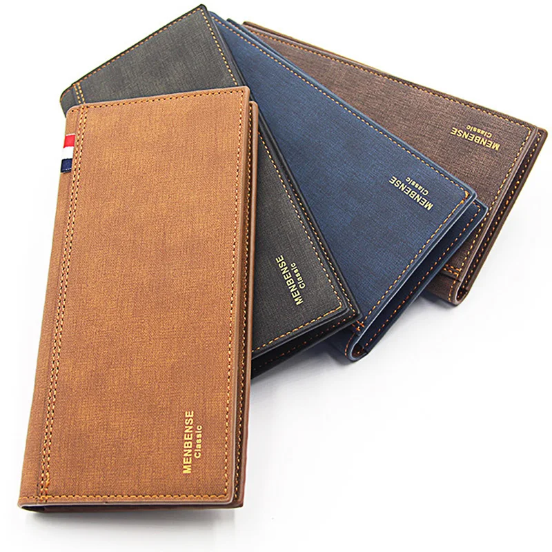 

2019 Korean New Long Wallet Purse Men Fashion Simple Luxury Brand Design Card Holder Purse Male Long Clip Purse Wallet Clutch