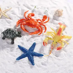 Играть дома игрушки пляжные подарки детям моделирование морской Животные одноцветное статическая модель