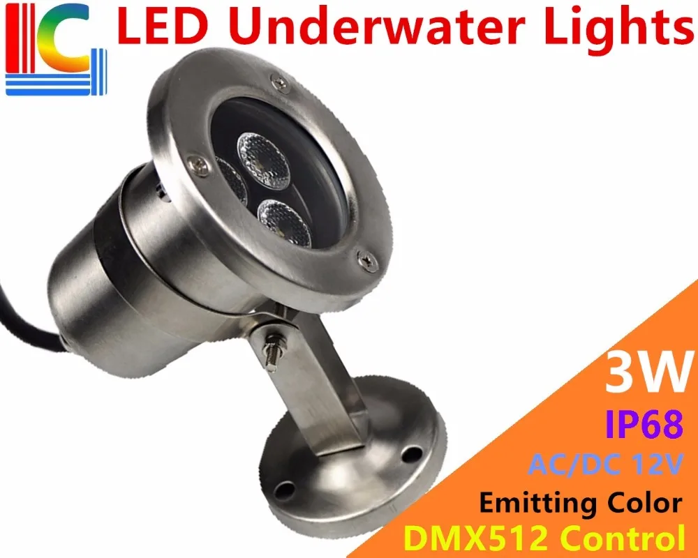 

3W LED underwater lights outdoor waterproof Landscape lighting Fountain LED Spotlights swimming pool LED Flood lights pond lamps