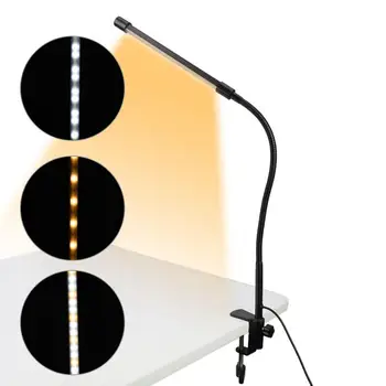 

LED Light Clip Lamp 360 Degree Rotation Brightness Nail Art Tattoo Clip Desk Lamp Eye Protection for the study room bedroom