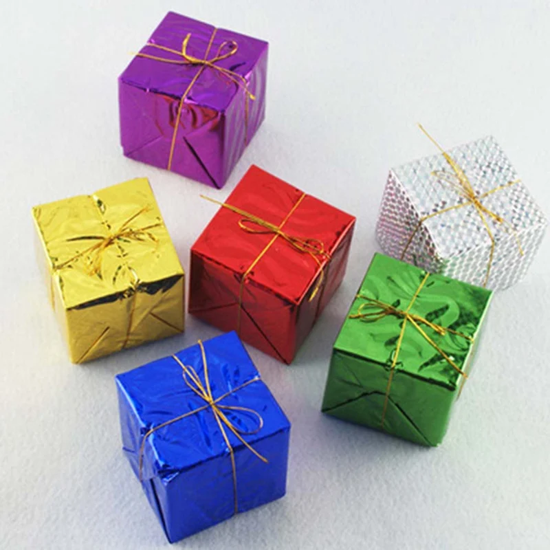 

Christmas 12PC/pack Mini Gift Box Christmas Tree Decorations Ornaments New-Year Decorations Hanging Ornaments Adornos De Navidad
