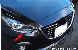 Аксессуары подходят для 2014 2015 2016 Mazda 3 AXELA CHROME передняя фара бровь веко GARNISH накладка