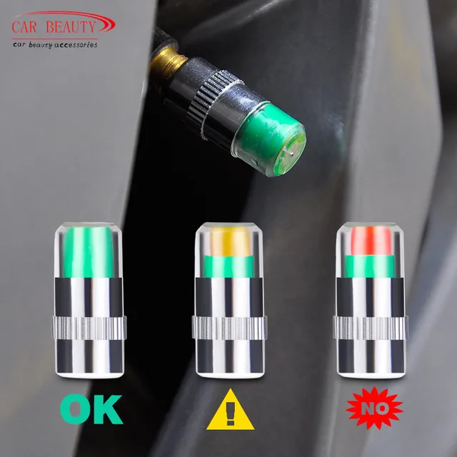 Tire Pressure Monitor Valve Stem Cap Sensor Indicator 32 Psi 2.2 Bar