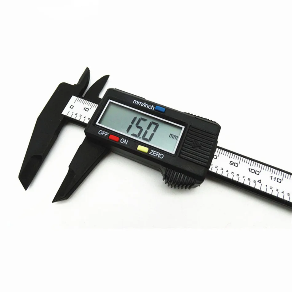 TEKTER Digital Vernier Caliper 6inch 150mm Dial Electronic Ruler Plastic Fibre Measuring
