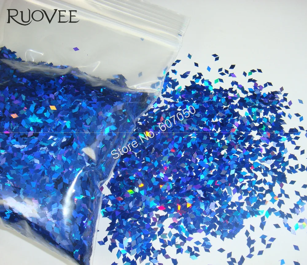 

Laser Holographic Royal Blue Color 2MM Diamond rhombus Glitter Paillette Spangles Shape for DIY Nail Art Decoration