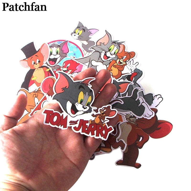 Patchfan 17 шт. кошка и мышь мультфильм забавные наклейки для скрапбукинга DIY ноутбук скейтборд мотоцикл Дома Декоративные значки A2011