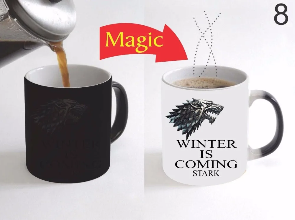 game of thrones house stark mugs coffee cups tea mugs heat sensitive