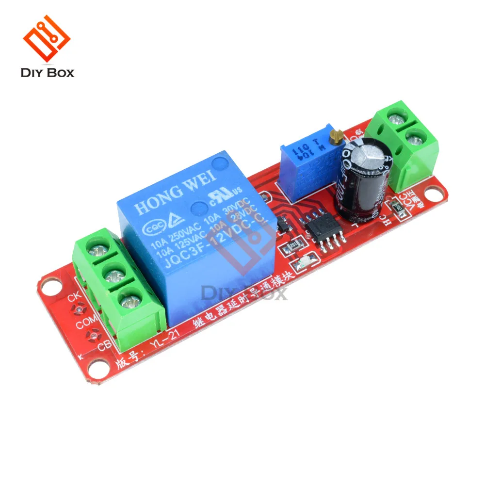 

DC 12V Timer Delay Relay Shield Module NE555 Timer Switch Adjustable Controller Module 0 to 10 Second 0~10S Car Oscillator