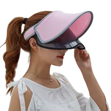 Женские летние солнцезащитные защитные шапочки, двойной слой, прозрачный пустой Топ, Солнцезащитная шляпа TC21