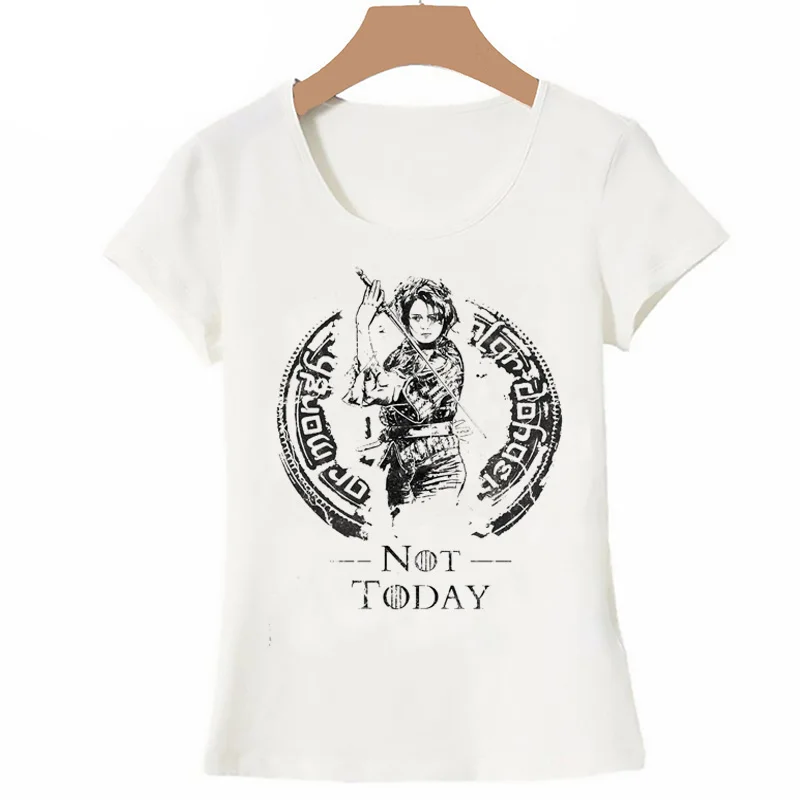 Игра престолов не сегодня Arya рубашки STARK футболка femme забавные ...
