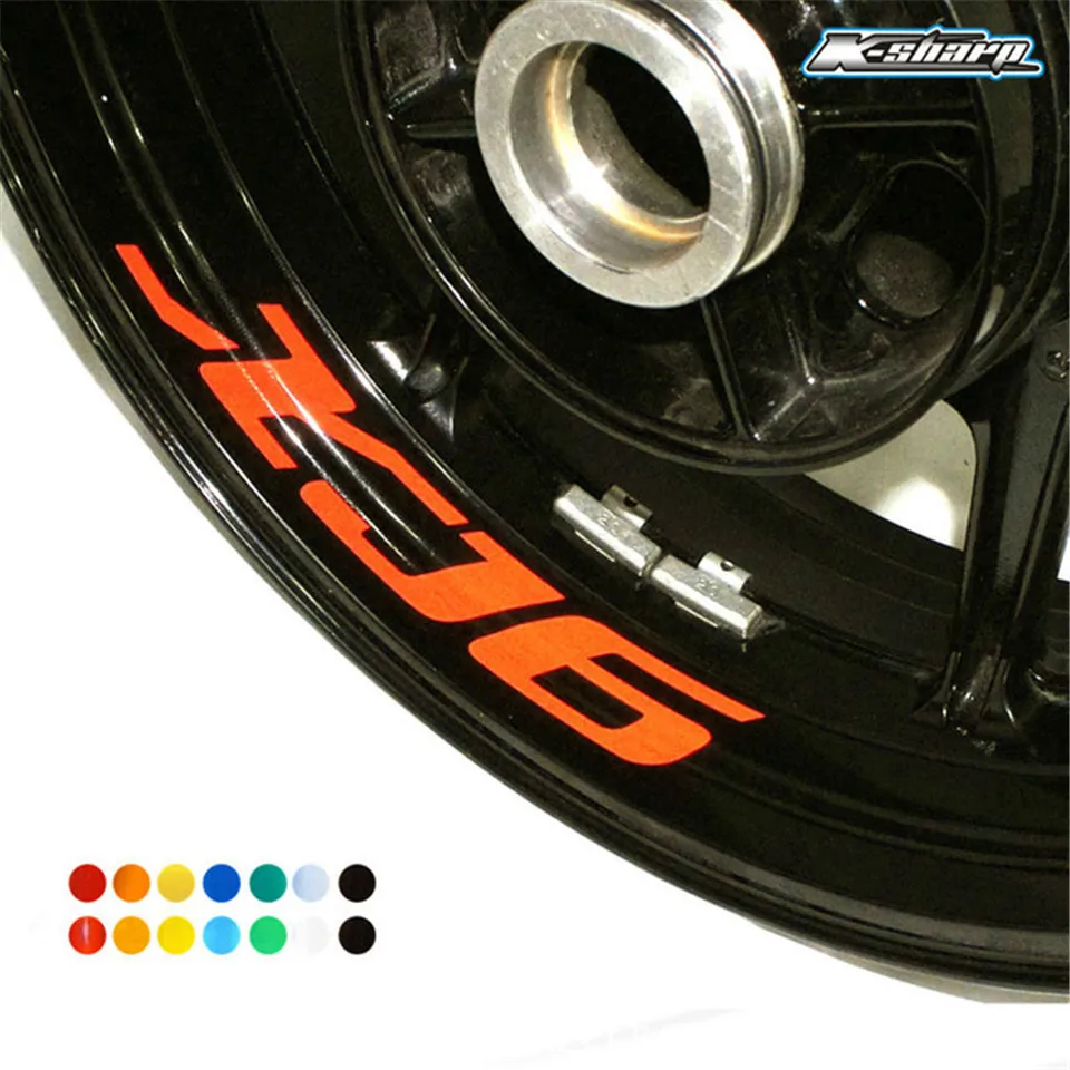 

8 X CUSTOM INNER RIM DECALS WHEEL Reflective STICKERS STRIPES FIT For YAMAHA XJ 6 XJ6
