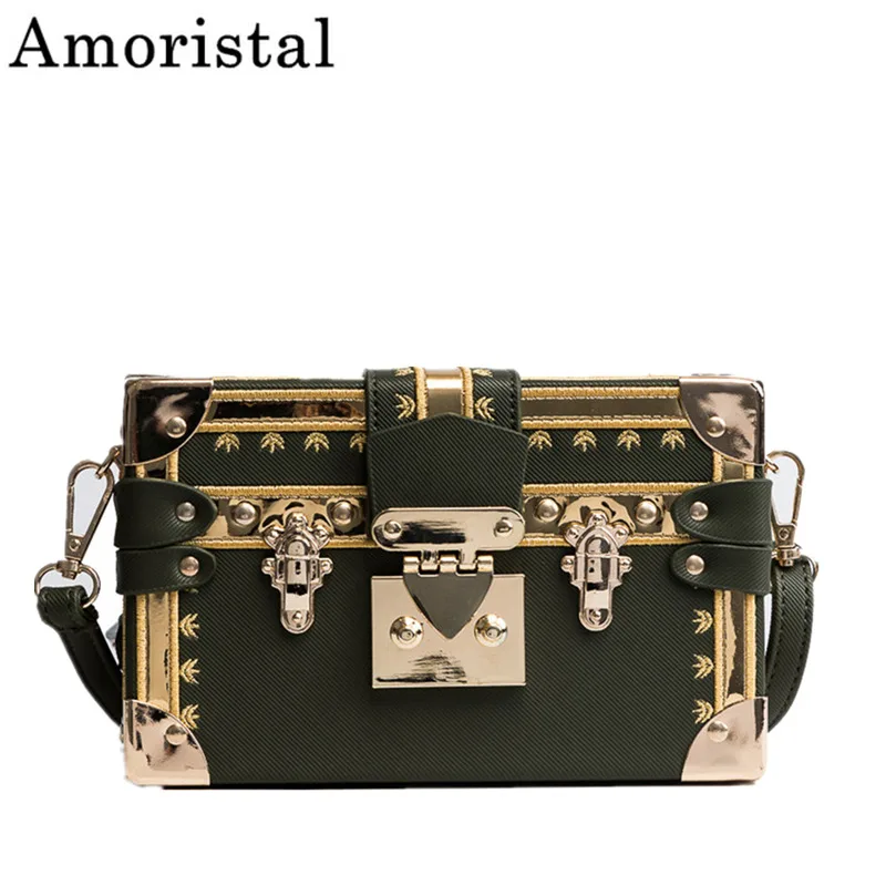 

Mini Flap Women Bag Embroidery Lock Buckle Crossbody Bag Fashion Hand Bag High Quality Design Luxury Metal Black Trend New SY114