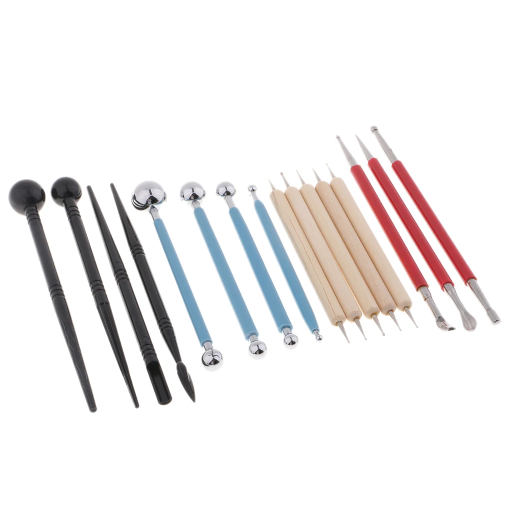 Beste 16 Stuks Polymeer Klei Gereedschap Klei Sculpting Gereedschap Kits Voor Aardewerk