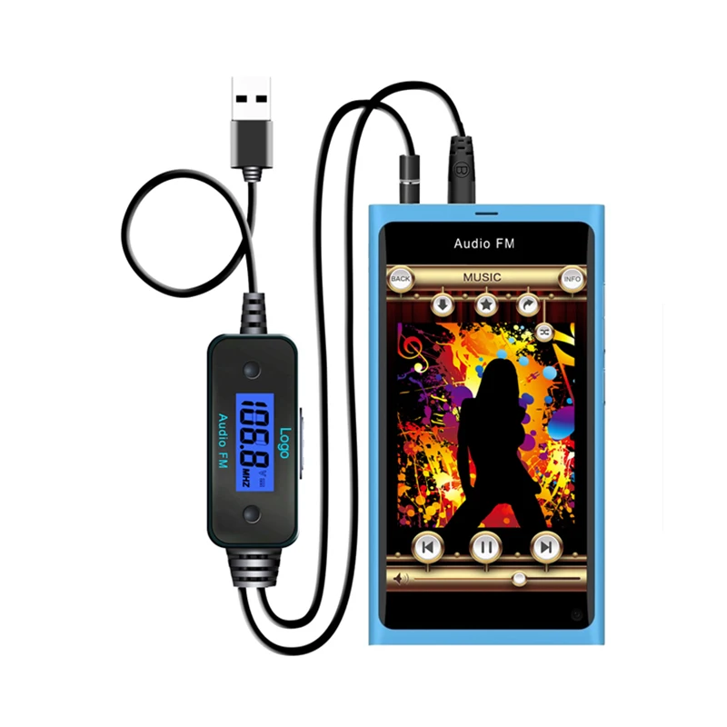 car FM transmitters FM transmitter 35mm audio interface mobile phone FM