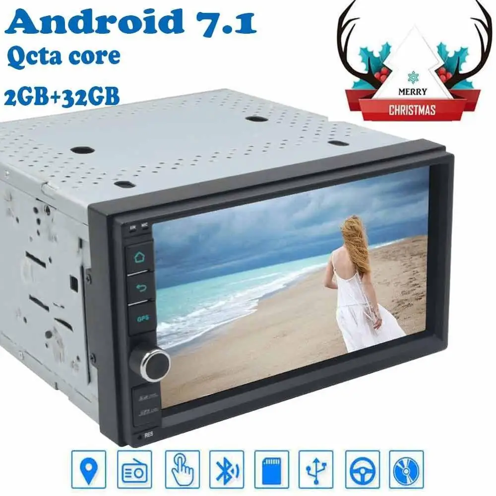 

Android 7.1 Car radio Stereo automagnitol 2Din 7" Head Unit autoradio Multimedia Player no DVD Car GPS Bluetooth,FM/AM RDS Radio