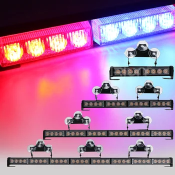 

Car Strobe Emergency Flash Strobe Light LED Amber White Red Blue Traffic Advisor Roof Light Bar Vehicle Warning Light