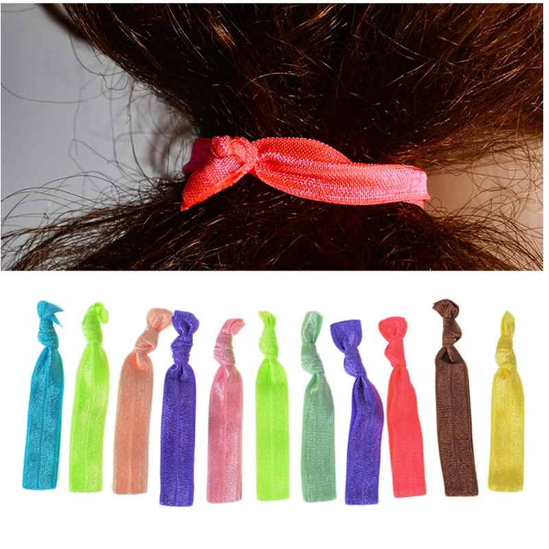 

Girls Elastic Hair Ties Bands Knotted Hairband Ponytail Holder Styling Ropes women Band Headband Lady cloth Hair Accessories