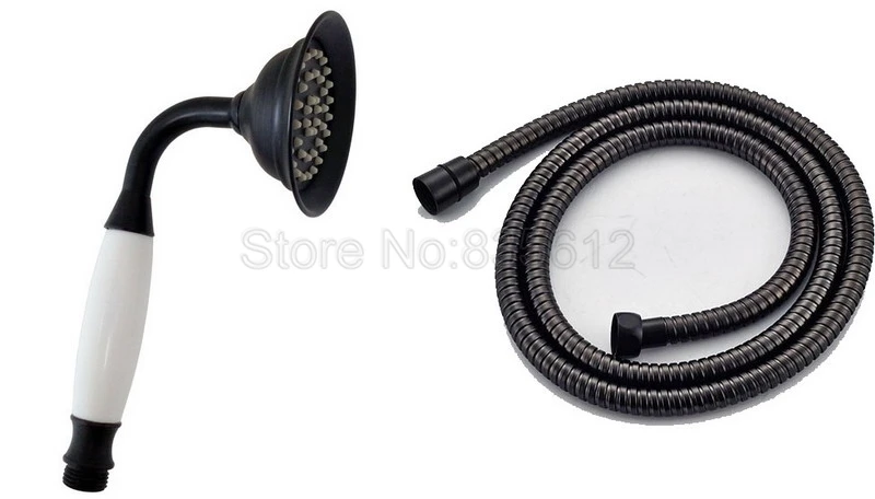 

Black Oil Rubbed Bronze Telephone Style Bathroom Ceramics Hand Held Shower Head + 1.5m Hose Wsx041