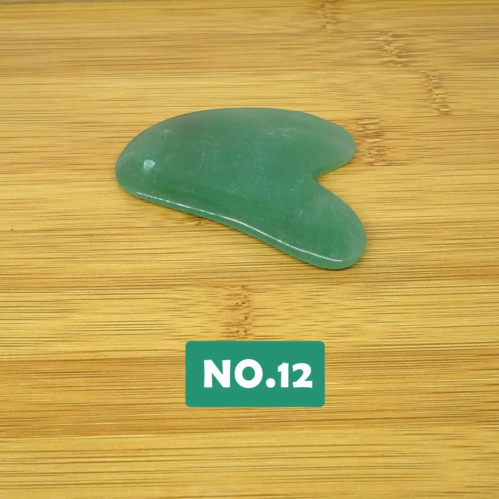 Горячий массажный инструмент, доска Guasha, натуральный зеленый нефрит, скребок gua sha, каменный массажер, тонкий, для похудения, для лица, v-линия, красота