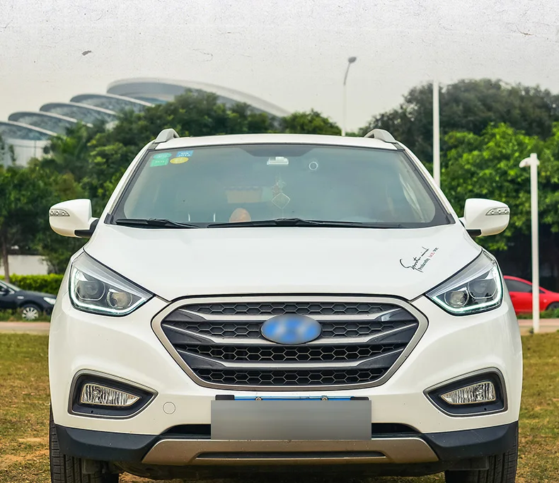 Для 2013 2016 hyundai ix35 фары проектор Объектив дневной свет светодиодные полосы|Фара