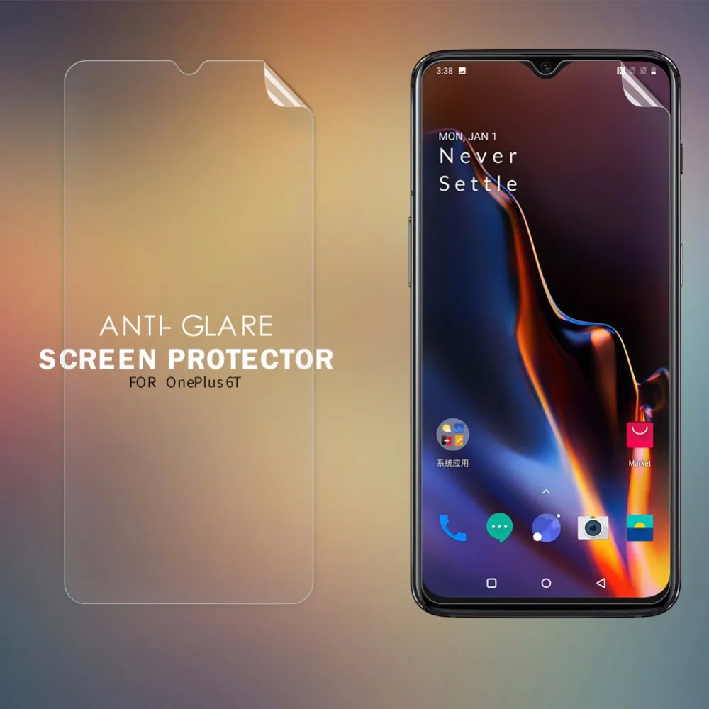 

2 pcs/lot screen protector for oneplus 6T one plus 6T NILLKIN Anti-Glare Matte protective film with retailed package