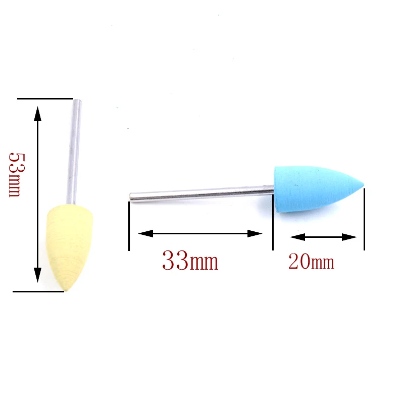 10 шт. 2,35 мм хвостовик силиконовая Полировочная пилка для нейл-арта шлифовальные головки резиновая силиконовая головка Электрические шлифовальные сверла машина аксессуар