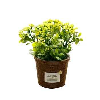 

American Country Retro Decorative Ornaments Restaurant Clothing Store Bar Porch Simulation Rattan Fig Pot Simulation Flower Pot