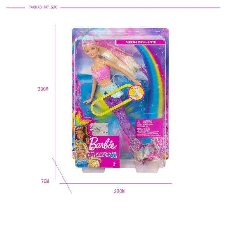 Оригинальная кукла Барби Dreamtopia блестящие огни Sirend Brillante кукла принцесса-Русалка Лучший подарок на день рождения для девочки GFL82